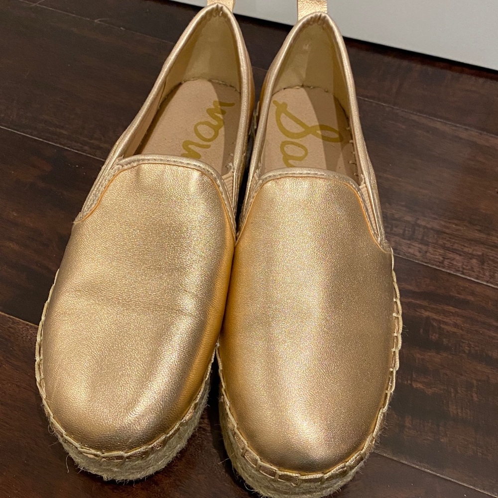 Sam Edelman Espadrille Rose Gold Size 7